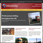 Screen shot of the Hughes Exploration & Environmental Ltd website.