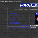 Screen shot of the Probike Ltd website.
