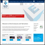 Screen shot of the Elite Enclosures & Fabrications Ltd website.