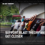 Screen shot of the Blast Theory website.