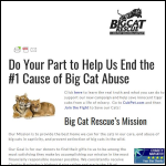 Screen shot of the The Big Cat Foundation website.