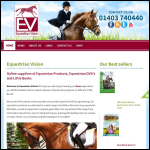 Screen shot of the Equestrian Vision Ltd website.