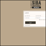 Screen shot of the Siba website.
