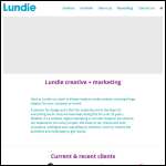 Screen shot of the Lundie Marketing Services Ltd website.