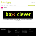 Screen shot of the Box Clever Theatre Company website.