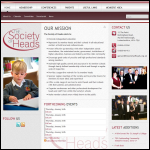 Screen shot of the The Society of Heads website.