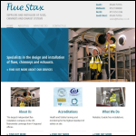 Screen shot of the Flue-stax Ltd website.