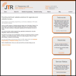 Screen shot of the J T Response Ltd website.