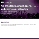 Screen shot of the Bray & Krais Solicitors Ltd website.