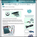 Screen shot of the Wessex Metrology Ltd website.