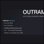 Screen shot of the Outram Electrical Services Ltd website.