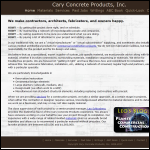 Screen shot of the Cary Concrete Ltd website.