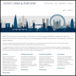 Screen shot of the Sainty,hird & Partners Ltd website.