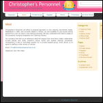 Screen shot of the Christopher's Personnel Ltd website.