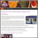 Screen shot of the Shah Restaurant Ltd website.