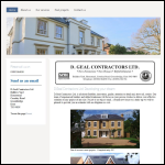 Screen shot of the D Geal Contractors Ltd website.