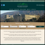 Screen shot of the Derbyshire Country Cottages website.