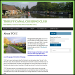 Screen shot of the Thrupp Canal Cruising Club Ltd website.