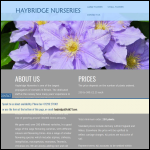 Screen shot of the Haybridge Nurseries Ltd website.