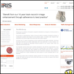 Screen shot of the Iris Group Ltd website.