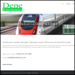 Screen shot of the Dene Electronics Ltd website.