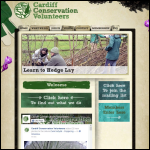Screen shot of the Cardiff Conservation Volunteers website.
