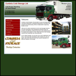 Screen shot of the Cumbria Cold Storage Ltd website.