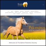 Screen shot of the The British Palomino Society website.