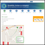 Screen shot of the Disability Action in Islington website.