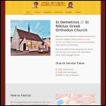 Screen shot of the St. Nikitas & St. Demetrios Greek Orthodox Church of Plymouth Ltd website.