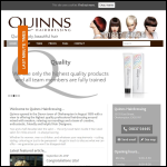 Screen shot of the Quinns Hairdressing Ltd website.