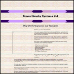 Screen shot of the Simon Henchy Systems Ltd website.