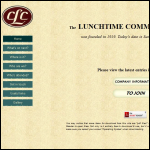 Screen shot of the Lunchtime Comment Club Ltd website.