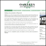 Screen shot of the Oakley Accountancy Ltd website.
