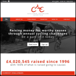 Screen shot of the Challenge Adventure Charities website.