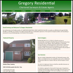 Screen shot of the Gregory Residential Ltd website.