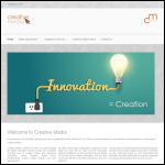 Screen shot of the Creative Media Marketing Ltd website.