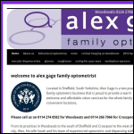 Screen shot of the Alexander Gage Opticians Ltd website.