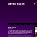Screen shot of the Talking Heads Hair Studio Ltd website.