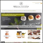 Screen shot of the Bella Cucina website.