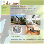 Screen shot of the Oaksure Ltd website.