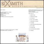 Screen shot of the Sixsmith Woodworking Ltd website.