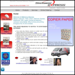 Screen shot of the Stationery Express website.