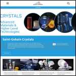 Screen shot of the Saint-gobain Crystals & Detectors Uk Ltd website.