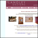 Screen shot of the Langley Designs website.