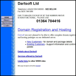 Screen shot of the Dartsoft Ltd website.