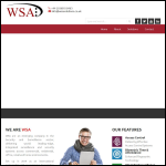 Screen shot of the WSA Solutions website.
