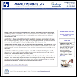 Screen shot of the Ascot Metal Finishers Ltd website.