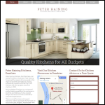 Screen shot of the Peter Haining Kitchens & Bedrooms website.
