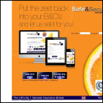 Screen shot of the Safe & Secure Ltd website.
